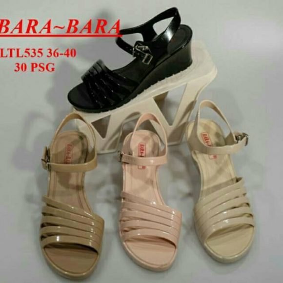 Sepatu Jelly Wedges Tali IMPORT MEREK BARA BARA