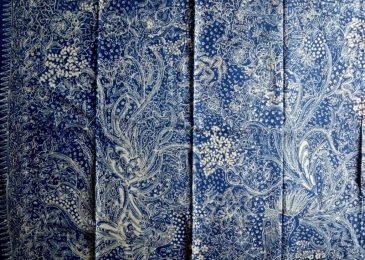 kain batik lasem biru