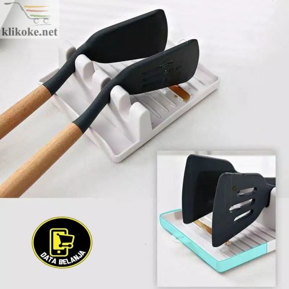 Tatakan Holder Spatula Sendok Sumpit Tutup Panci Warna Putih